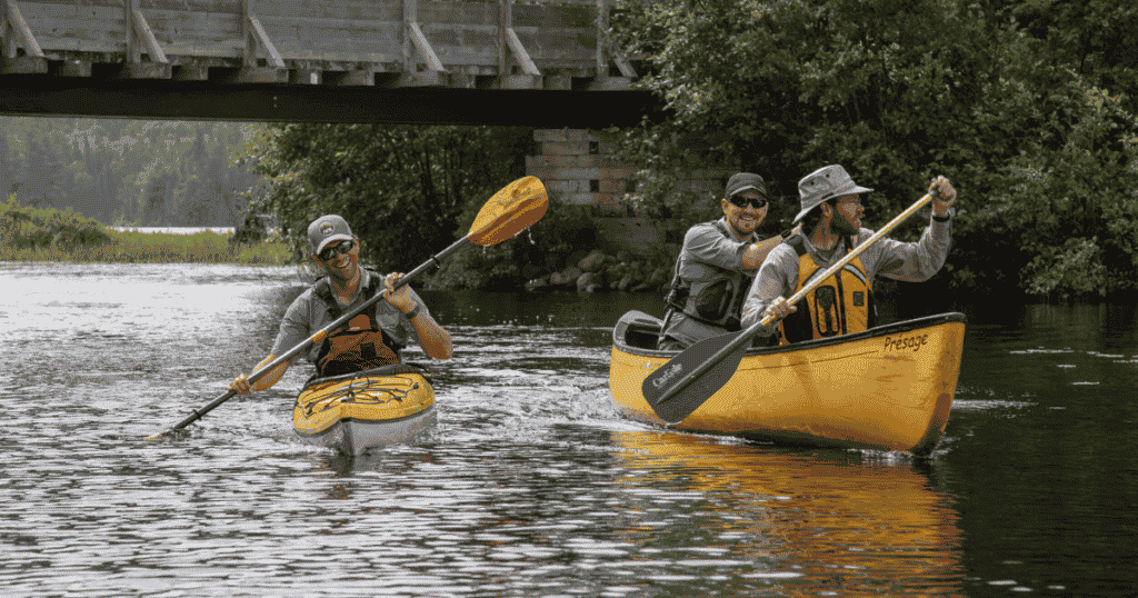 ken whiting and friends kayaking and canoeing in quebec authentique