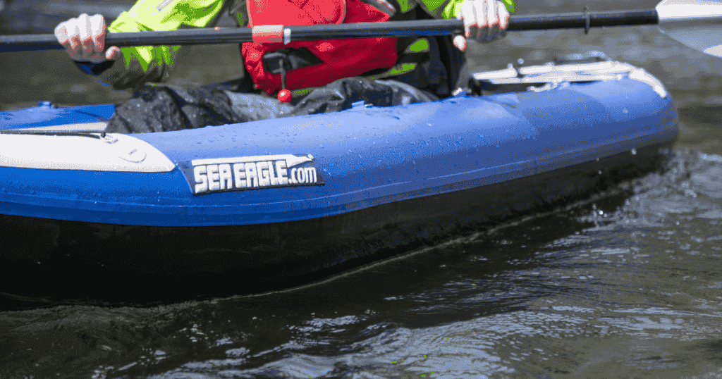 ken whiting testing the sea eagle 380x inflatable kayak aqua bound paddle nrs pfd wiley x sunglasses kayaking tips beginners
