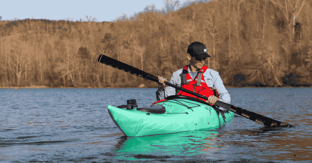 ken whiting using the pakayak bluefin 142 in st louis nrs gear lab outdoors paddletv