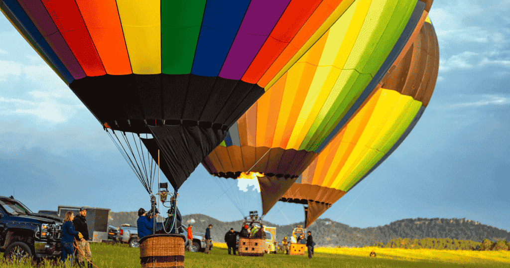 Badlands and Custer State Park of South Dakota images black hills balloons