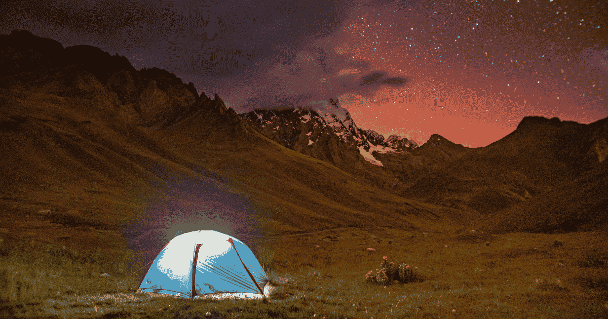 tent in the mountains of ancash peru