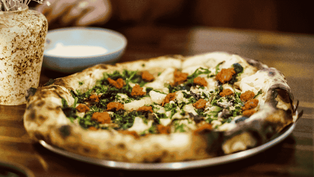 backpacking southern gulf islands of bc food pizza pilgrimme restaurant
