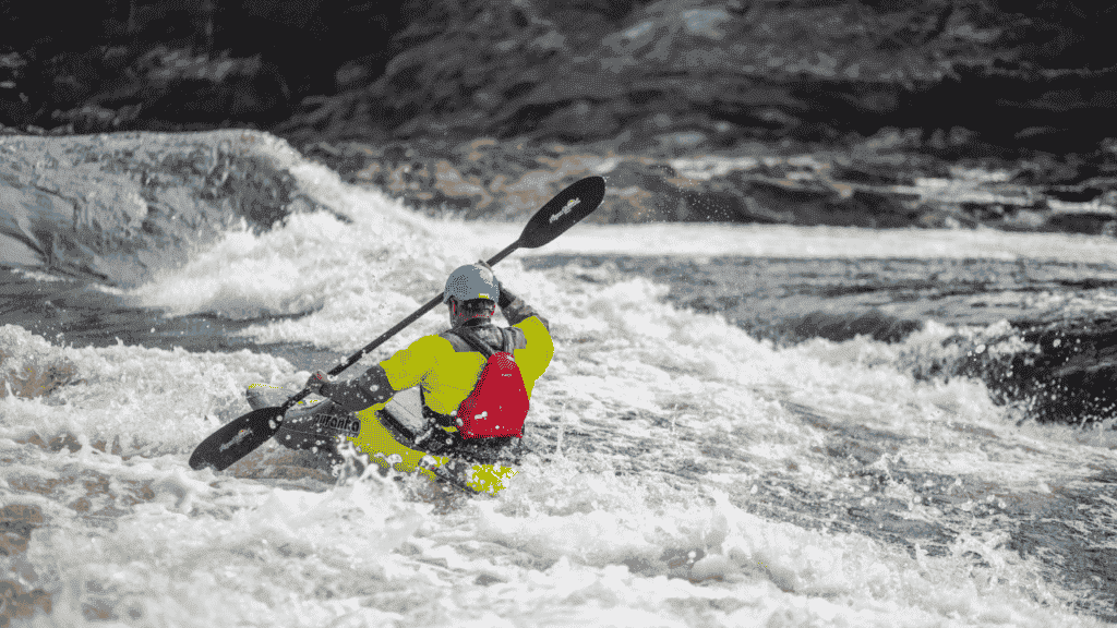 NRS Axiom Dry Suit Review ken whiting facing waves paddletv gopaddle