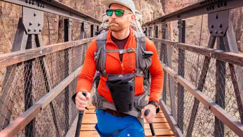 Liso base layer + Otero fleece = warm and dry on long hard days of Grand Canyon winter backpacking