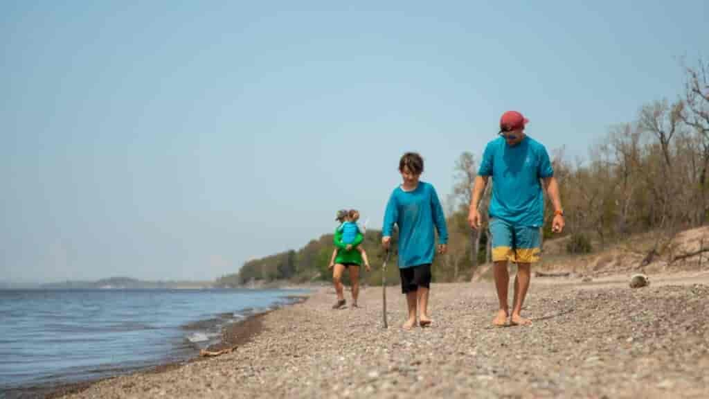 Top 5 Family Things To Do: Yet another walk along a beach looking for birds, fish, and, when near the ocean, hermit crabs.