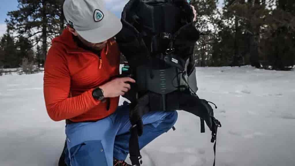 MR Bridger 45 backpack review by Eric Hanson: The articulating hip belt comes complete with storage as a standard!