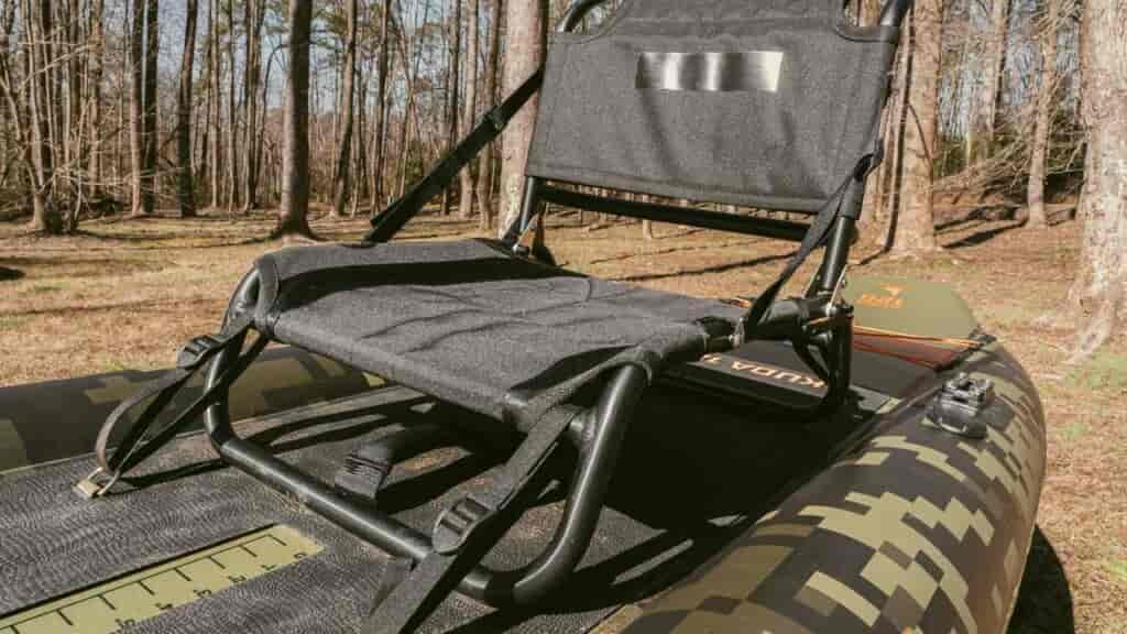 NRS has made this seat adjustable so I can trim it to adjust for any heavy gear.