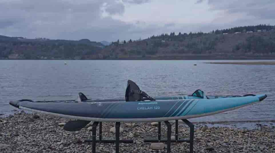 The Aquaglide Chelan 120 inflatable kayak