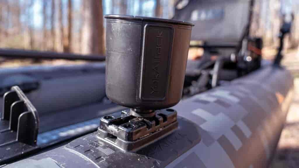 COOSA X doesn't have the NRS gear bases around the kayak, they put the ability to accessorize in key spots on your boat.