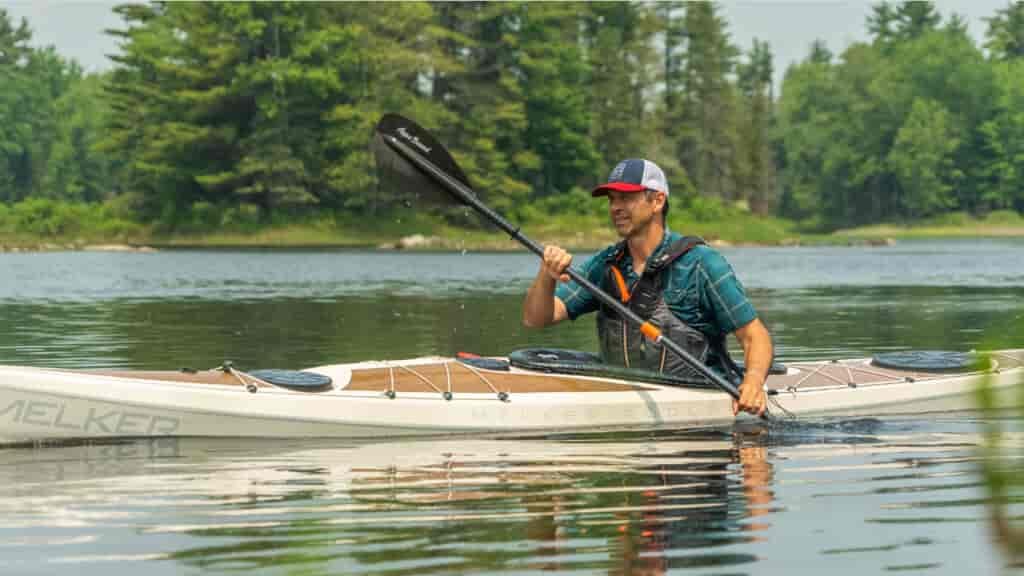 Melker Rodloga loses very little speed to accommodate stability. A great surprise! Most sustainable kayak 2023.