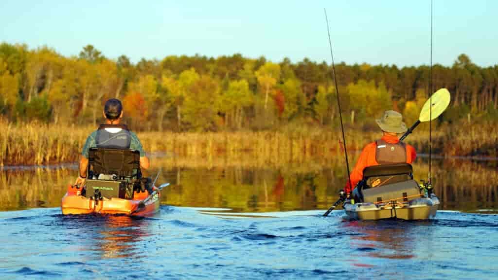 The choice is yours!  Some days we pedal, some days we paddle.  Depends on the goals of the day.