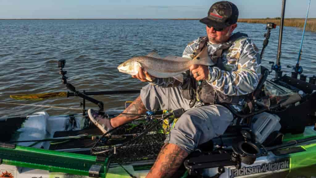 Dustin with a classic Freeport redfish!