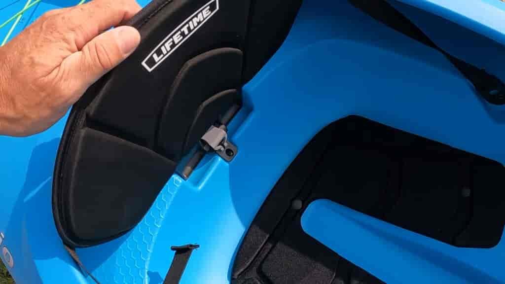 The back band of the Cabrio holds your weight, but your sitting on slightly padded plastic.