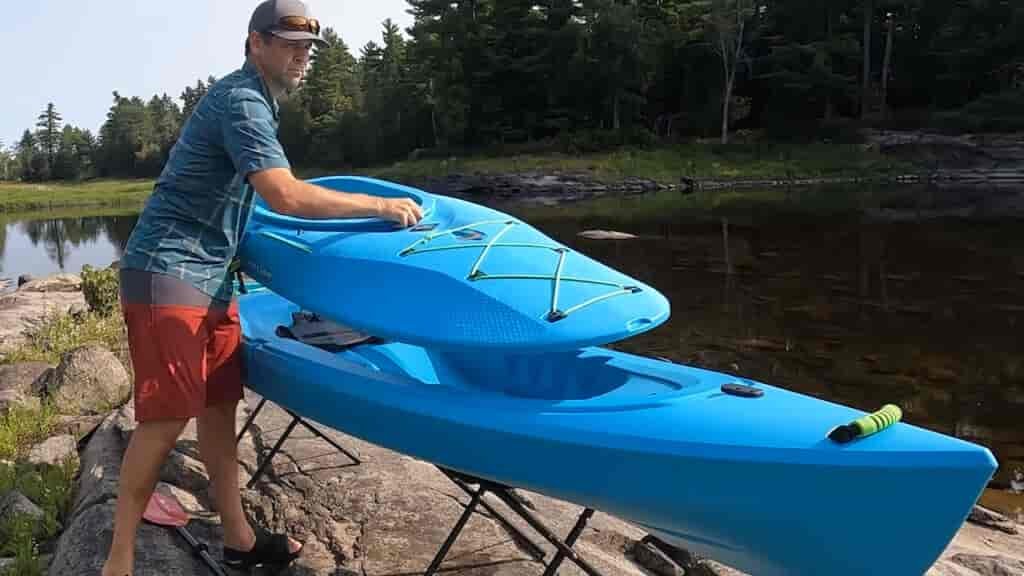 The Cabrio is both a sit ON top and sit IN side kayak.