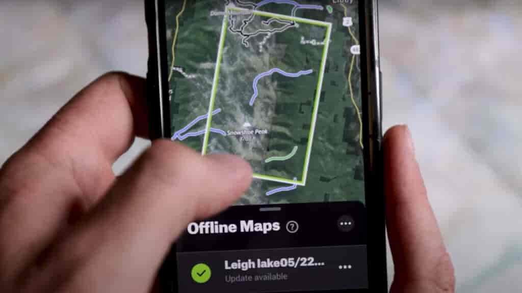 The onX Backcountry app has the ability to download the maps for offline use when out of cell range.