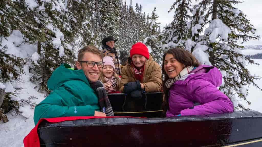 Sleigh ride fun.