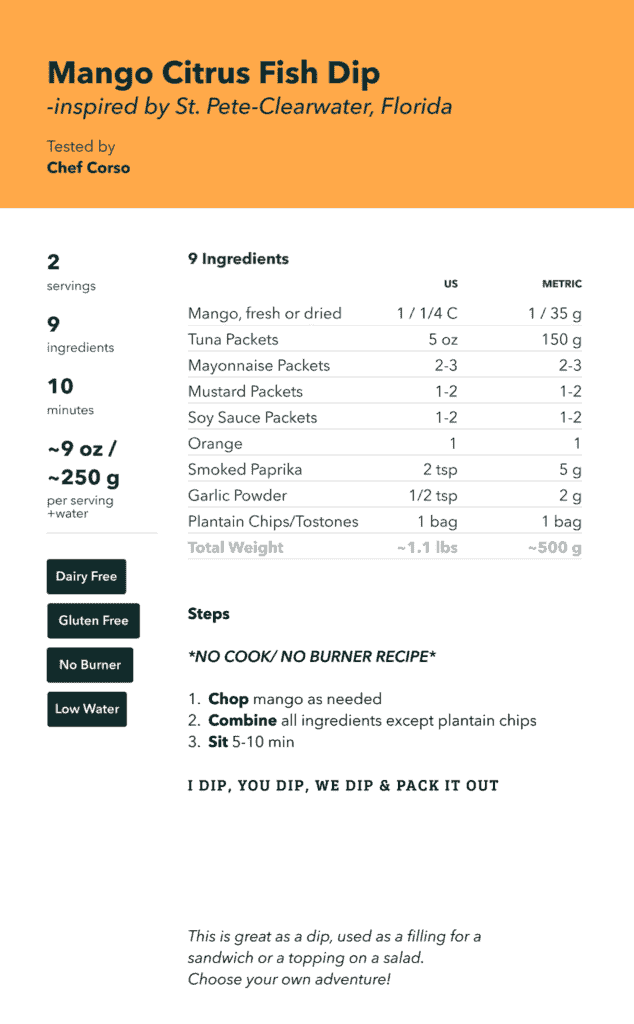 Mango Citrus Fish Dip Recipe for St Pete-Clearwater Florida