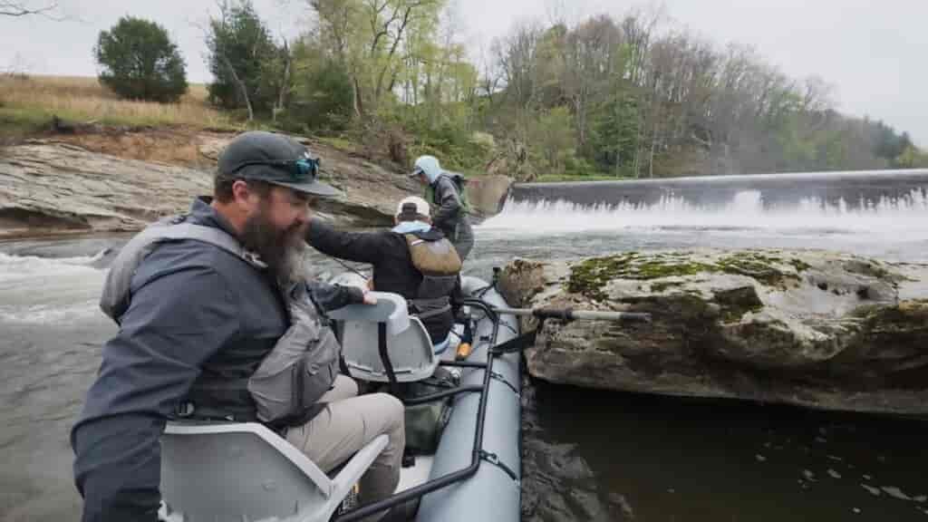 flycraft guide 3 person fishing raft use by Jameson Redding and his family