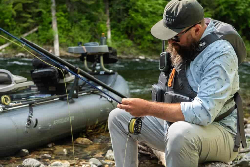 Team Rainshadow fly rod and NRS Approach 138 on the St Joe River
