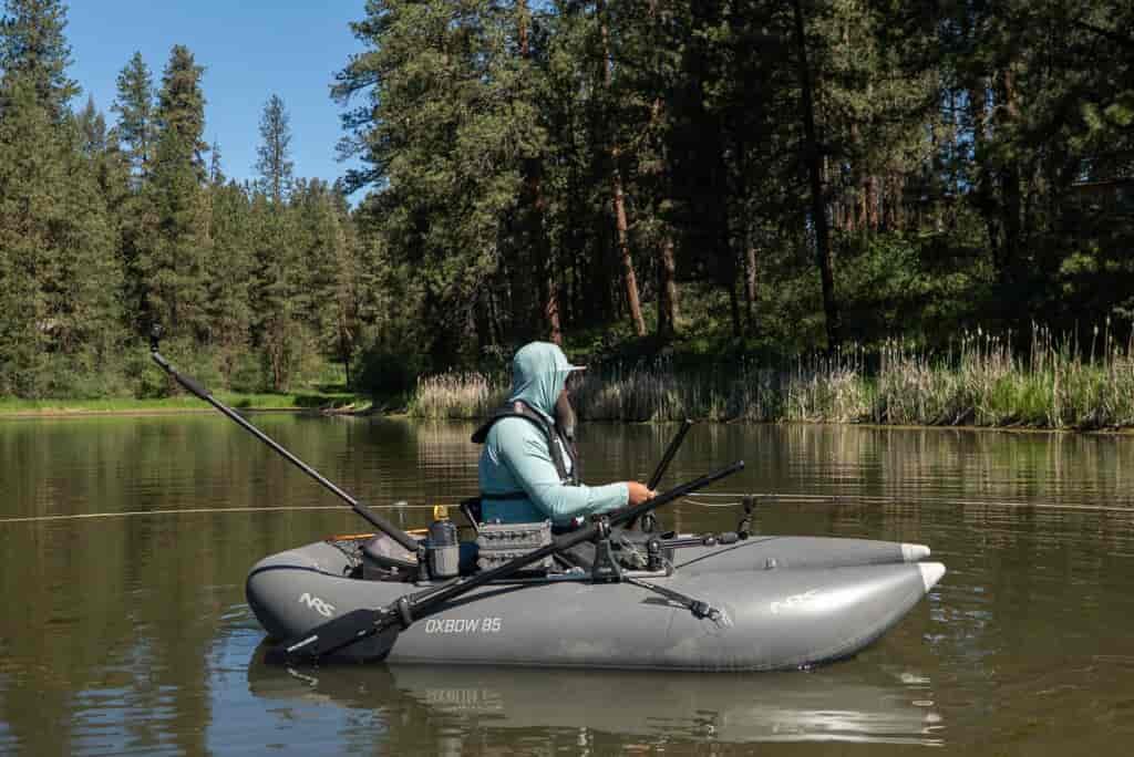 jameson in single person fishing raft