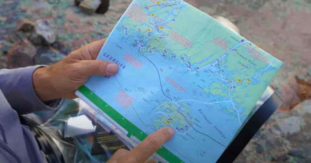 kayak map georgian bay bustard islands